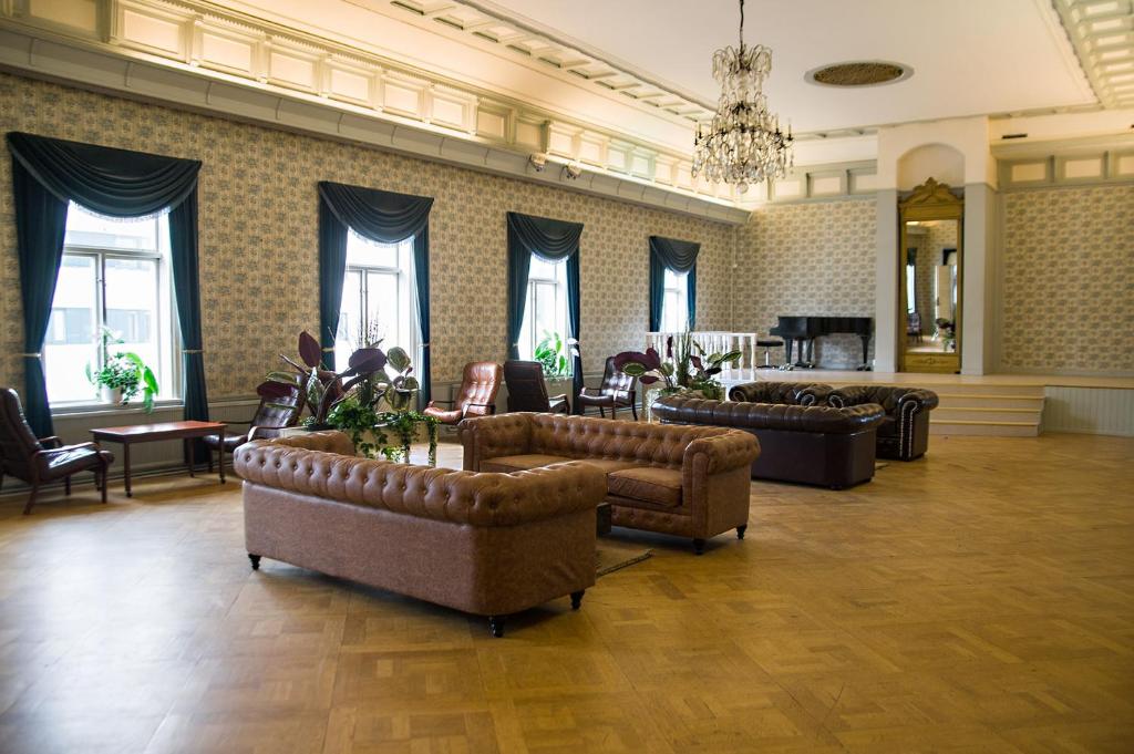 Elegant lobby på Appelberg Hotel med historisk atmosfär och modern komfort