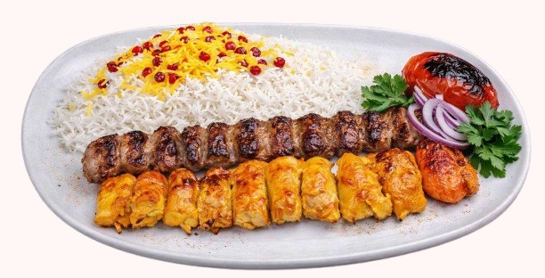 Grillad kebab med ris